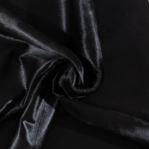 Brazilian Solid Black Cowhide Rug Size 8'4" L x 7'1" W 1178
