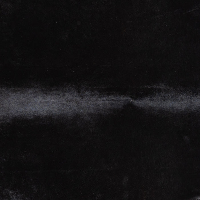 Brazilian Solid Black Cowhide Rug Size 8'2" L x 7'5" W 1179