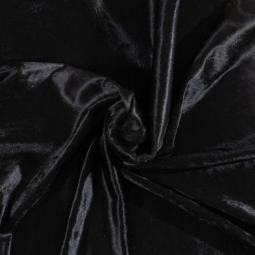 Brazilian Solid Black Cowhide Rug Size 7'11" L x 7'7" W 1180