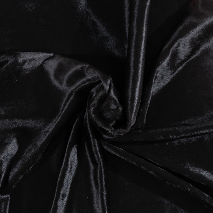 Brazilian Solid Black Cowhide Rug Size 7'11" L x 7'7" W 1180