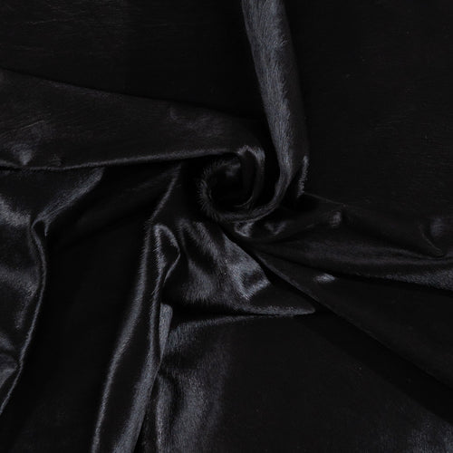 Brazilian Solid Black Cowhide Rug Size 8'2" L x 7'10" W 1181