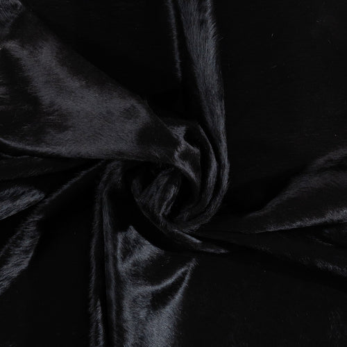 Brazilian Solid Black Cowhide Rug Size 7'10" L x 7'6" W 1182
