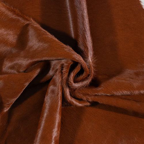 Brazilian Brown Cowhide Rug Size 6'7" L x 6'6" W 1189