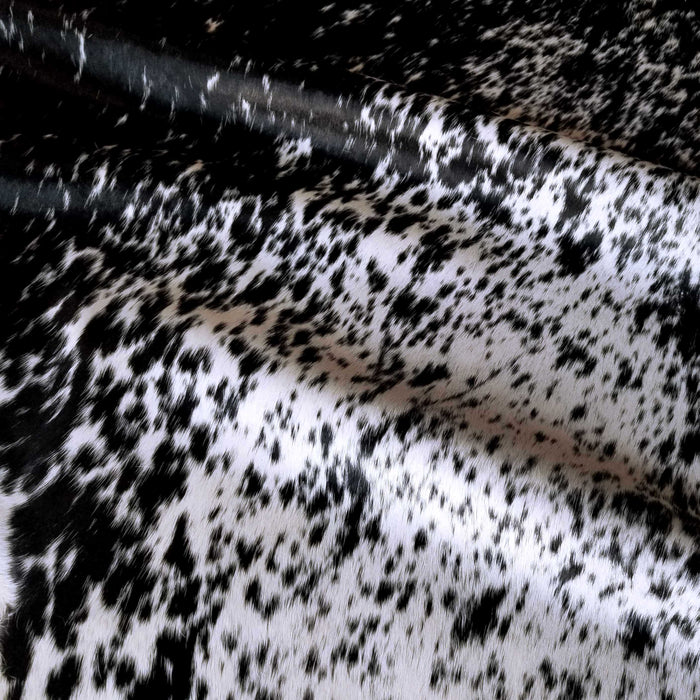 Salt And Pepper Black Brazilian Cowhide Rug, Natural Suede Leather | eCowhides