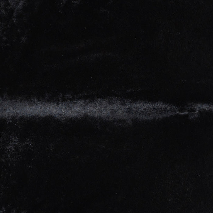 Brazilian Solid Black Cowhide Rug Size 7'9" L x 7'4" W 1191