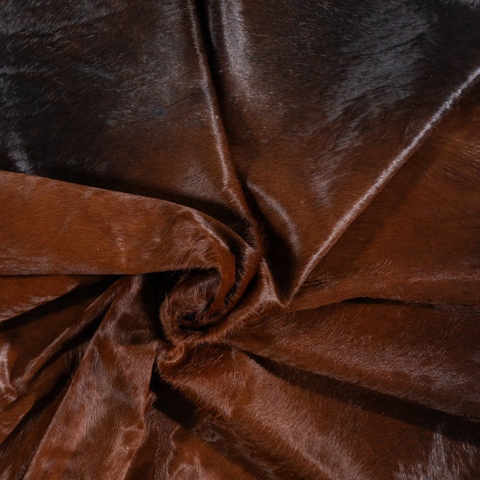 Brazilian Mahogany Cowhide Rug Size 7'9" L x 6'7" W 1192