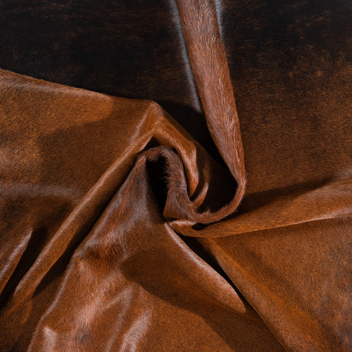 Brazilian Mahogany Cowhide Rug Size 7'2" L x 6'9" W 1193