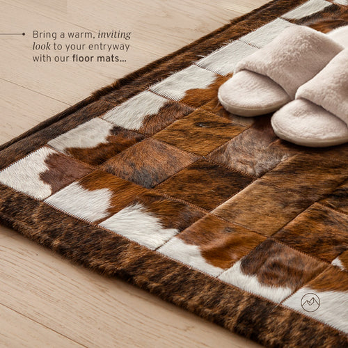 Cowhide Floor Mat Rug Size 3 x 2 Feet F-140