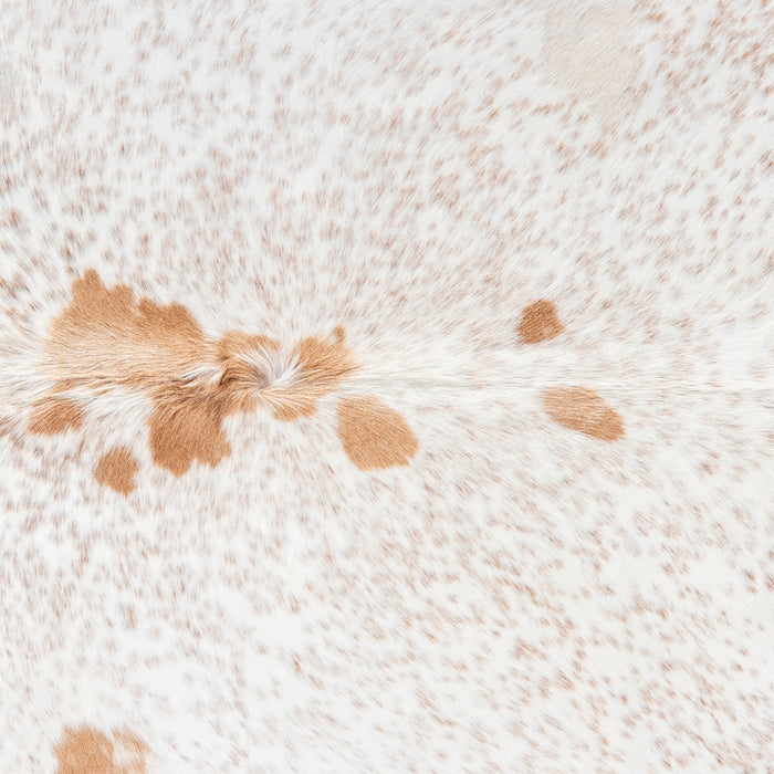 Brazilian Palomino and White Cowhide Rug Size 6'8" L x 5'6" W 6112