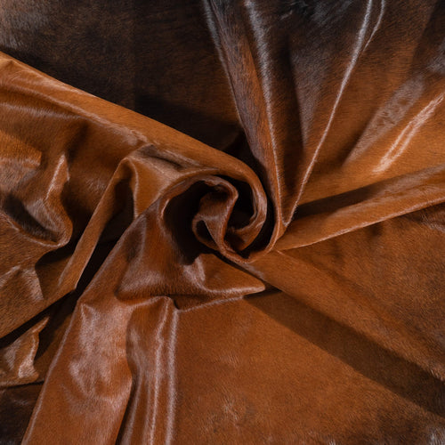 Brazilian Mahogany Cowhide Rug Size 7'11" L x 7'3" W 1207