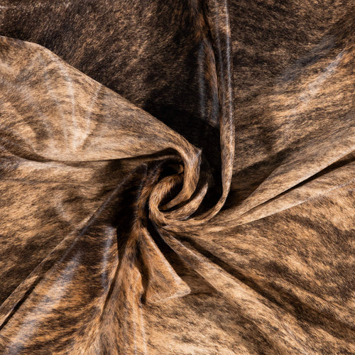 Brazilian Brindle Cowhide Rug Size 8'4" L x 7'3" W 1214