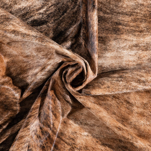 Brazilian Brindle Cowhide Rug Size 7'10" L x 6'11" W 1217