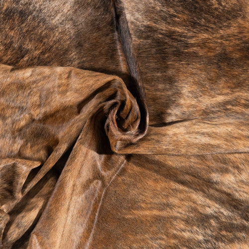 Brazilian Brindle Cowhide Rug Size 7'6" L x 6'8" W 1224
