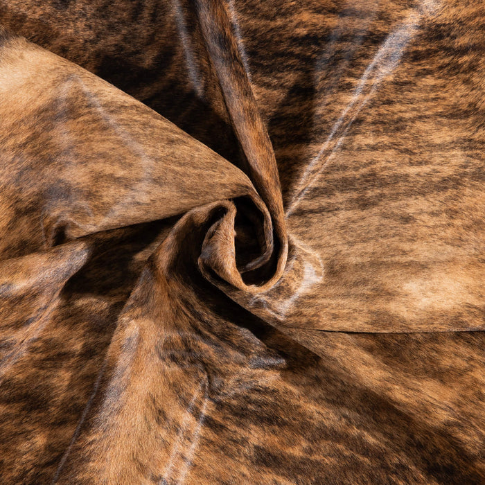 Brazilian Brindle Cowhide Rug Size 8'1" L x 7'4" W 1227