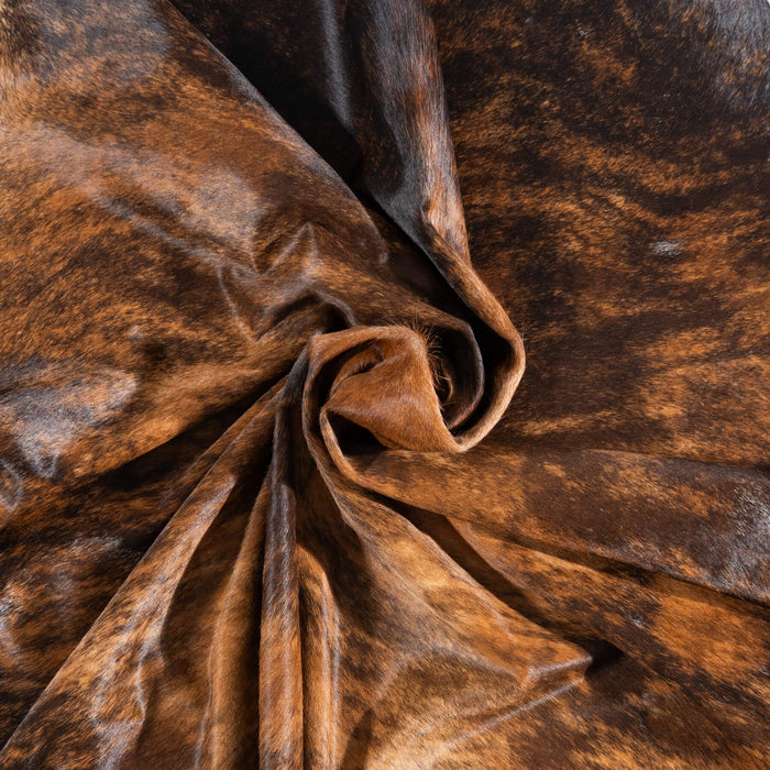 Brazilian Brindle Cowhide Rug Size 8'2" L x 7'3" W 1229