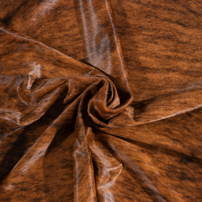 Brazilian Brindle Cowhide Rug Size 7'8" L x 7'1" W 1230