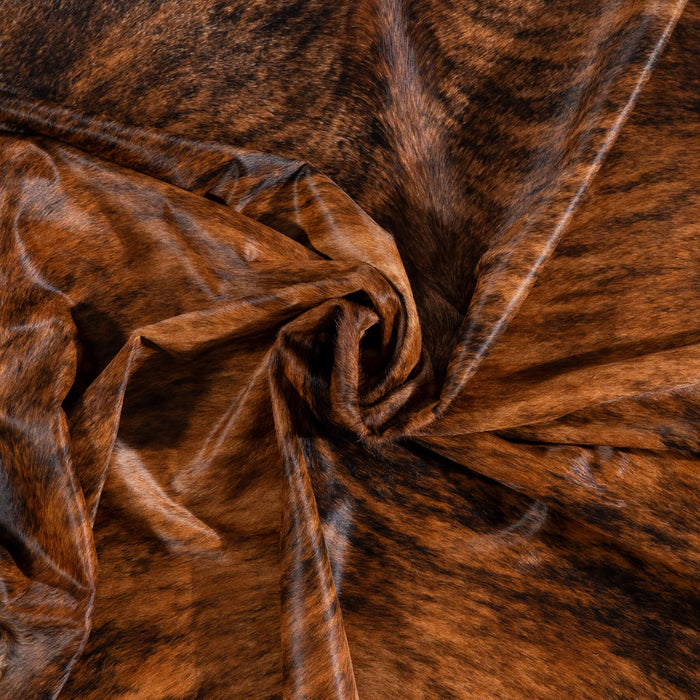 Brazilian Brindle Cowhide Rug Size 8'0" L x 7'8" W 1235