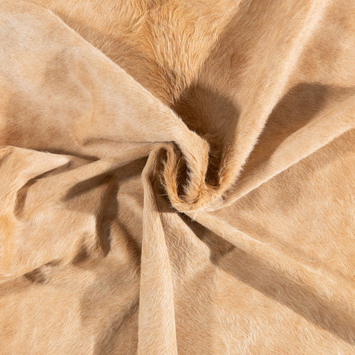 Brazilian Beige Cowhide Rug Size 7'1" L x 6'6" W 1244