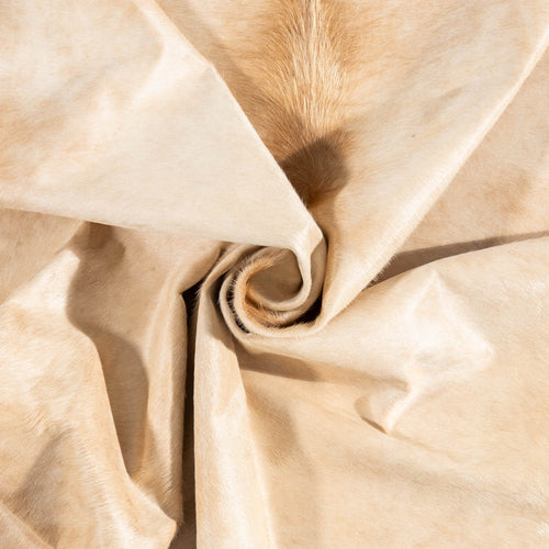 Brazilian Beige Cowhide Rug Size 7'5" L x 6'3" W 1245