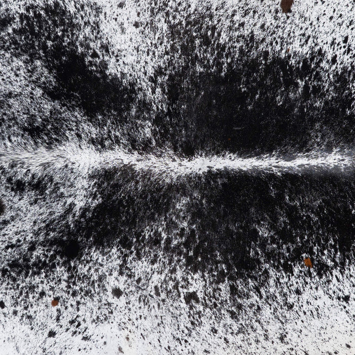 Brazilian Black Salt and Pepper Cowhide Rug Size 8'1" L x 6'11" W 1262