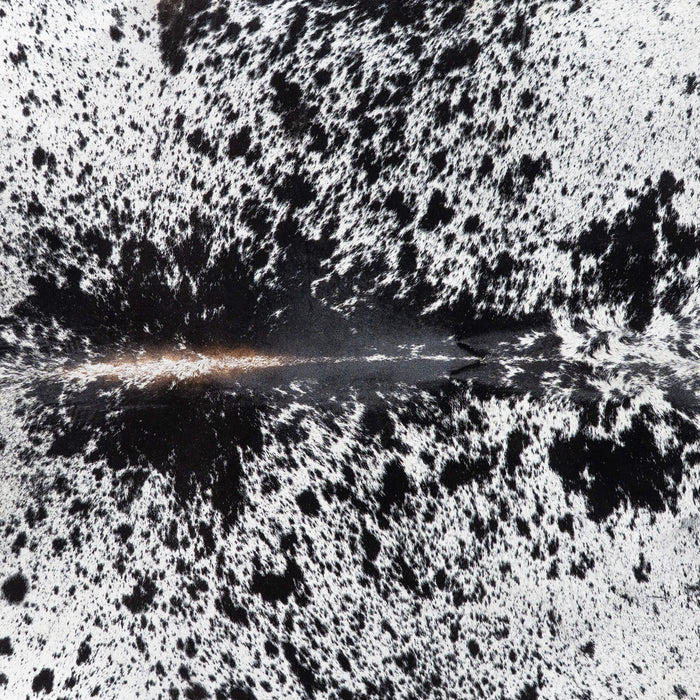 Brazilian Black Salt and Pepper Cowhide Rug Size 7'7" L x 7'6" W 1263