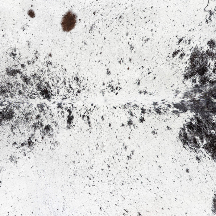 Brazilian Black Salt and Pepper Cowhide Rug Size 8'0" L x 7'5" W 1266