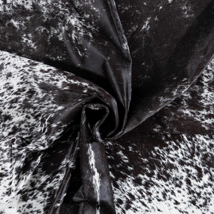 Brazilian Black Salt and Pepper Cowhide Rug Size 8'0" L x 6'6" W 1268