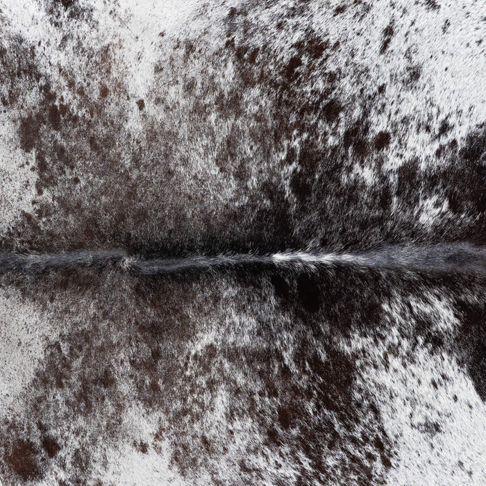 Brazilian Black Salt and Pepper Cowhide Rug Size 7'2" L x 6'0" W 1272