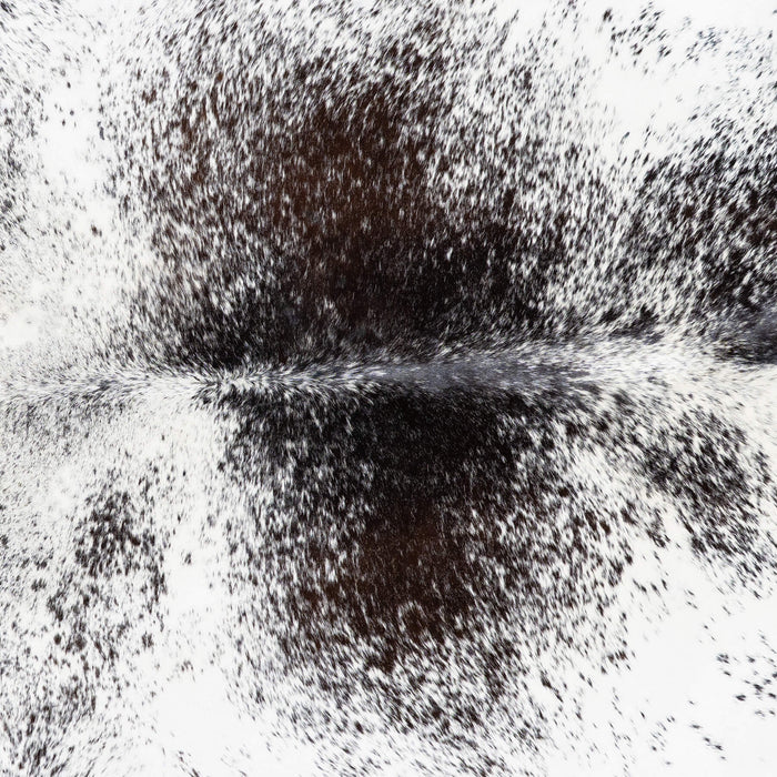Brazilian Black Salt and Pepper Cowhide Rug Size 7'0" L x 6'3" W 1274