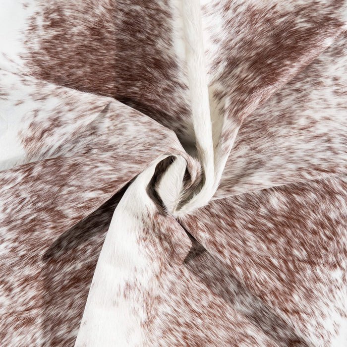 Brazilian Brown Salt and Pepper Cowhide Rug Size 7'7" L x 6'6" W 1278