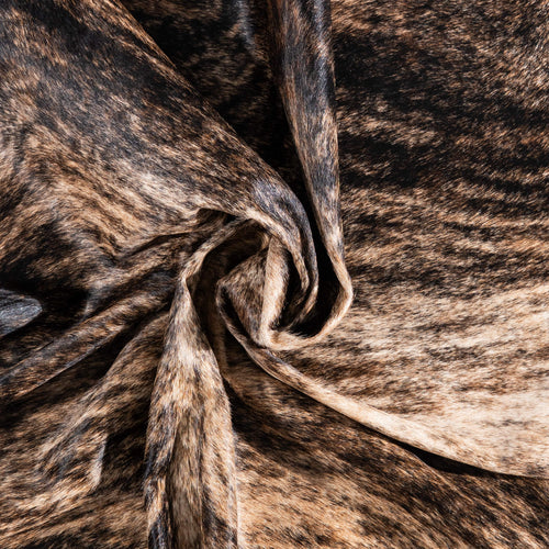 Brazilian Brindle Cowhide Rug Size 7'1" L x 6'7" W 1303