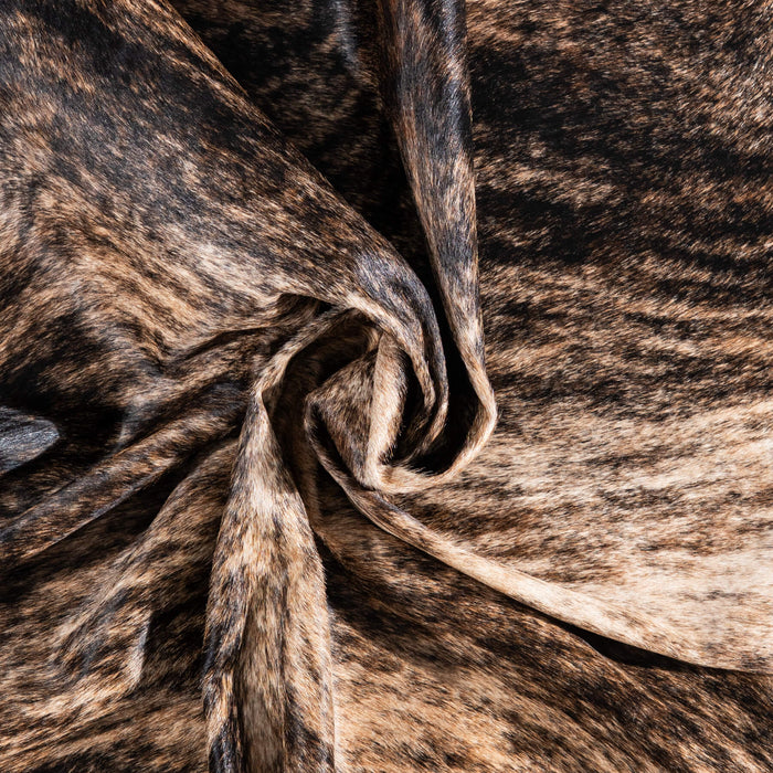 Brazilian Brindle Cowhide Rug Size 7'1" L x 6'7" W 1303