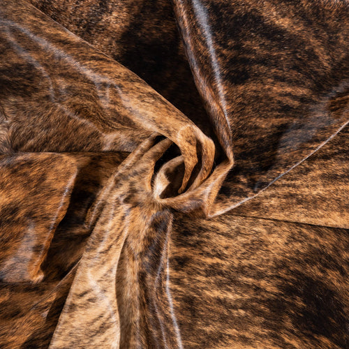 Brazilian Brindle Cowhide Rug Size 7'5" L x 6'6" W 1305