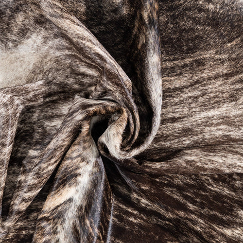 Brazilian Brindle Cowhide Rug Size 7'6" L x 7'2" W 1307