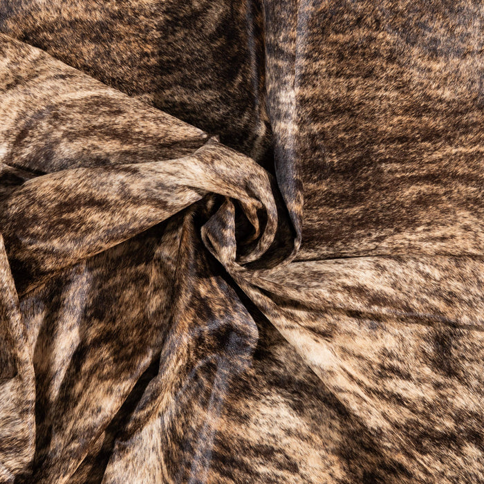 Brazilian Brindle Cowhide Rug Size 7'4" L x 6'8" W 1328