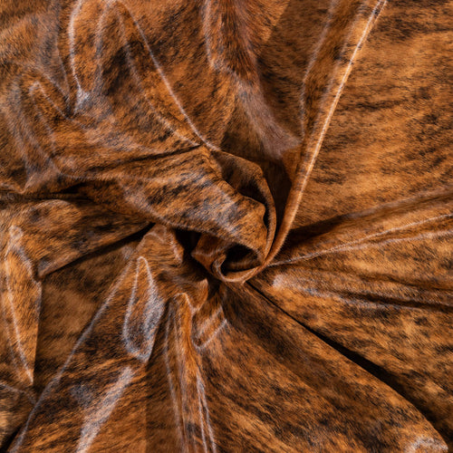Brazilian Brindle Cowhide Rug Size 7'6" L x 6'3" W 1329