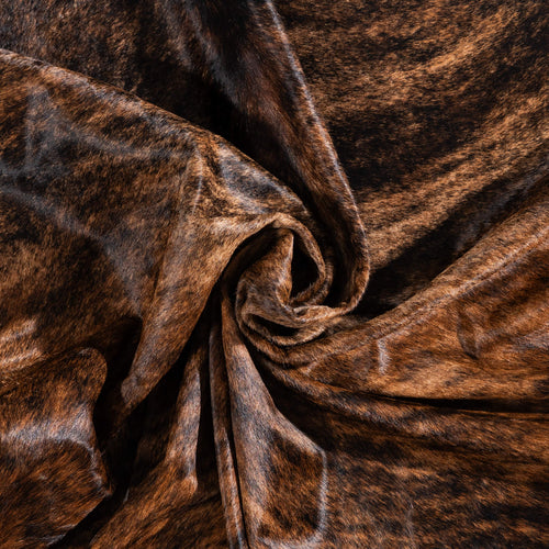 Brazilian Dark Brindle Cowhide Rug Size 7'2" L x 7'4" W 1331