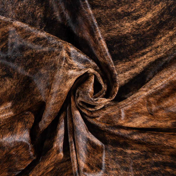 Dark Brindle Cowhide Rug Size 7'2" L x 7'4" W 1331