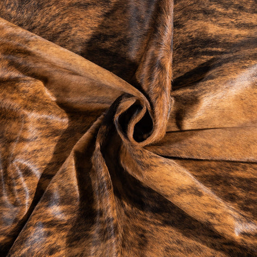 Brazilian Brindle Cowhide Rug Size 7'5" L x 7'5" W 1334