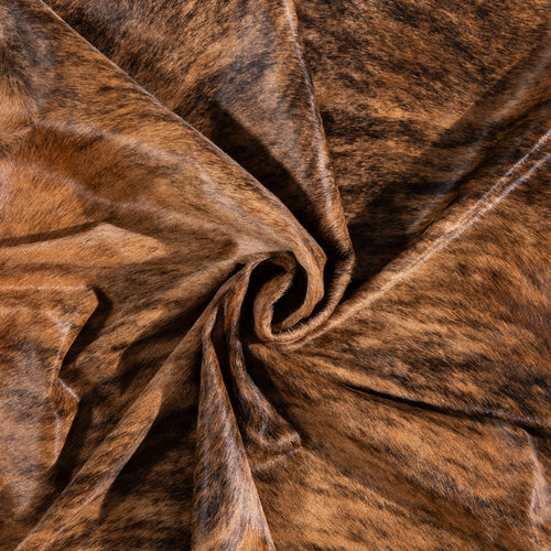 Brazilian Brindle Cowhide Rug Size 7'7" L x 6'10" W 1337