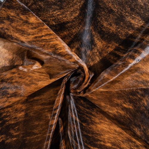 Brazilian Brindle Cowhide Rug Size 7'8" L x 6'2" W 1339