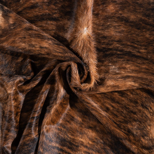Brazilian Brindle Cowhide Rug Size 7'1" L x 6'6" W 1341