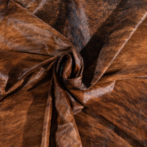 Brazilian Brindle Cowhide Rug Size 7'2" L x 6'5" W 1342