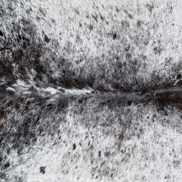 Black Salt and Pepper Cowhide Rug Size 6'11" L x 5'7" W 1344