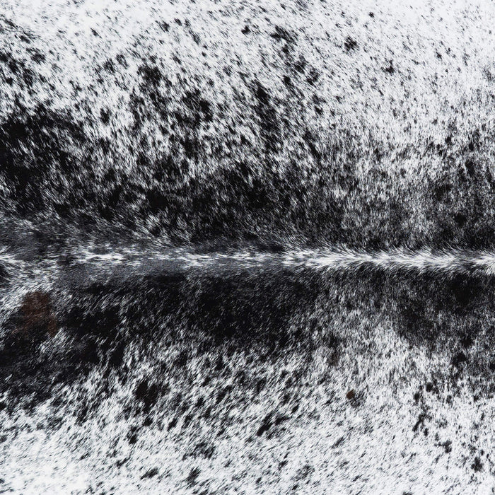 Brazilian Black Salt and Pepper Cowhide Rug Size 7'2" L x 5'6" W 1347