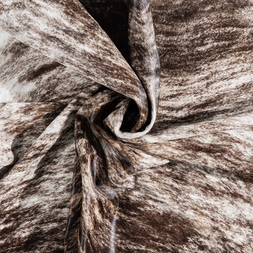 Brazilian Light Brindle Cowhide Rug Size 7'6" L x 7'4" W 1372