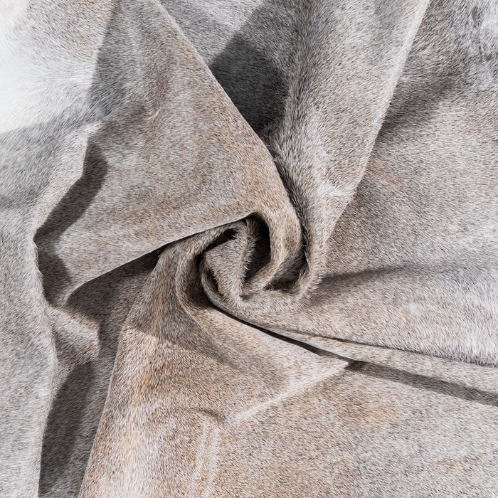 Brazilian Grey Palomino Cowhide Rug Size 7'9" L x 7'8" W 1379