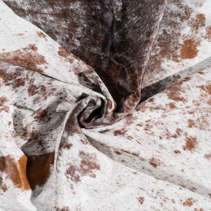 Brown Salt and Pepper Cowhide Rug Size 8'7" L x 7'7" W 1381