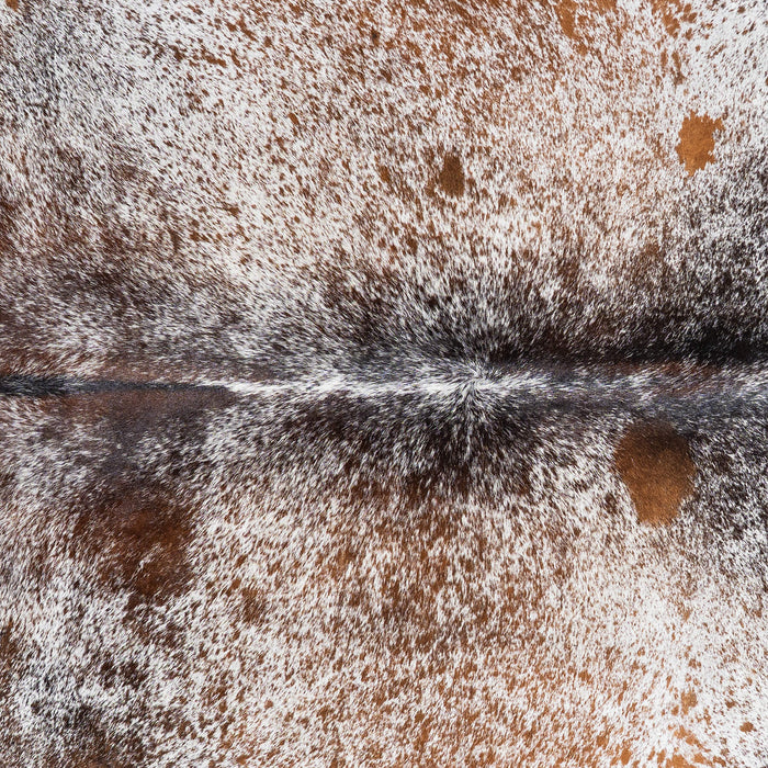 Brazilian Brown Salt and Pepper Cowhide Rug Size 7'9" L x 7'5" W 1384