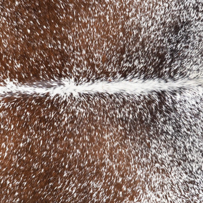 Brazilian Brown Salt and Pepper Cowhide Rug Size 7'3" L x 6'1" W 1412